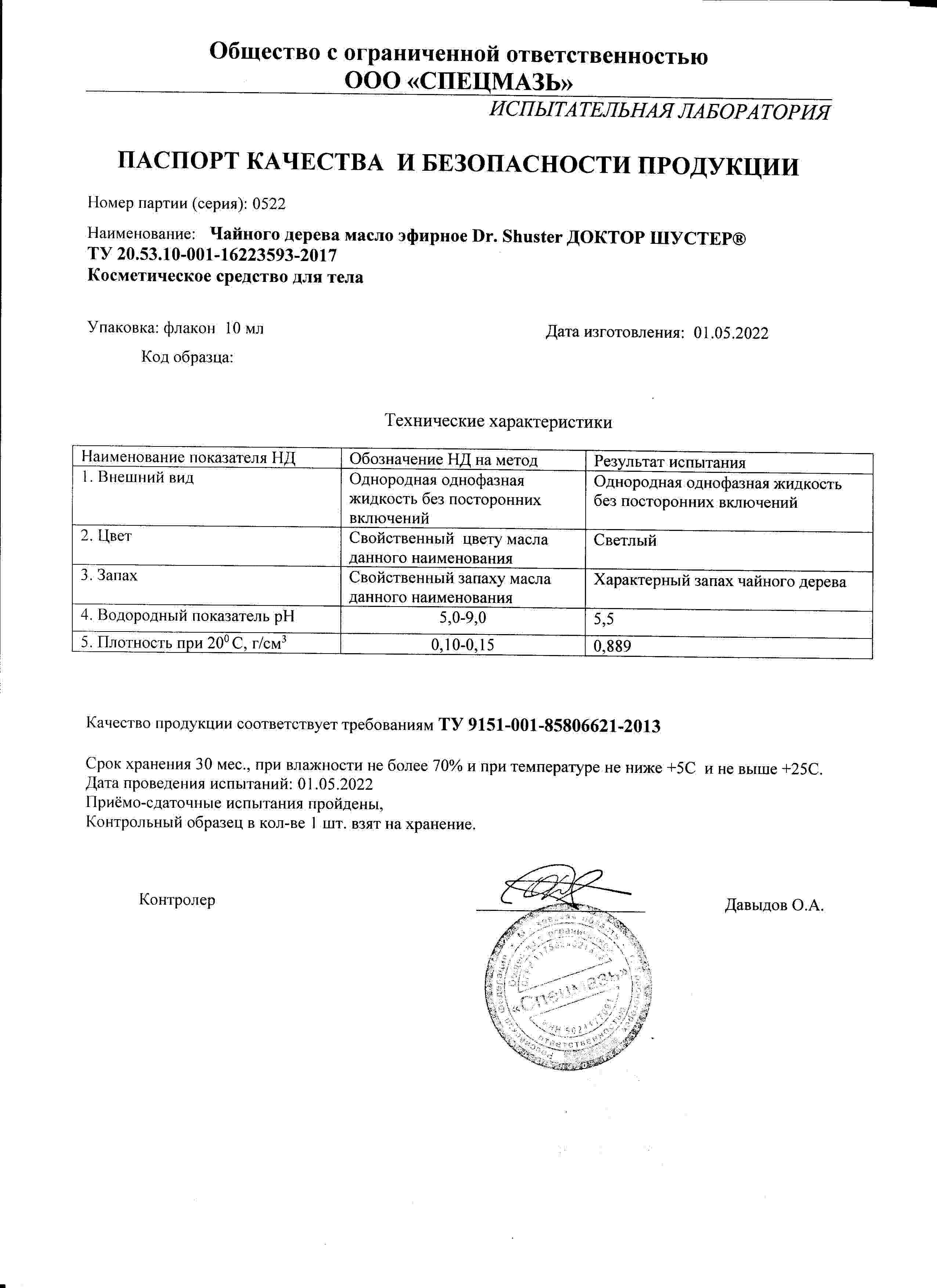 Паспорт №052022